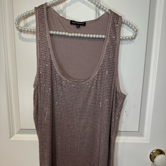 Royal Underground Tops - Royal Underground Sparkling Mauve Tank Top